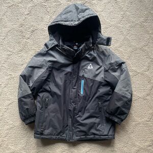 Gerry Full Zip Water Resistant Gray/Black Hooded 3 in 1 Jacket Boy's Med 10/12